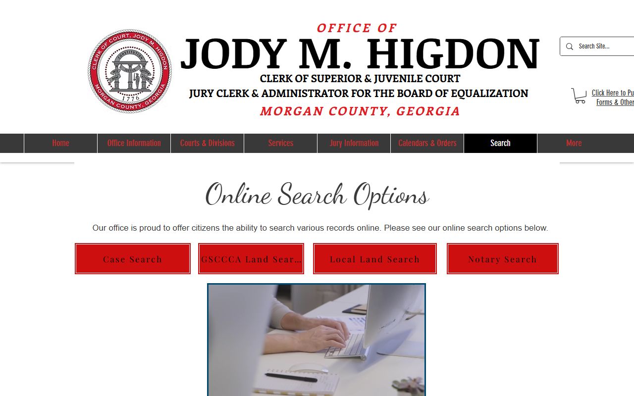 Morgan County Clerk of Superior and Juvenile Court records search options