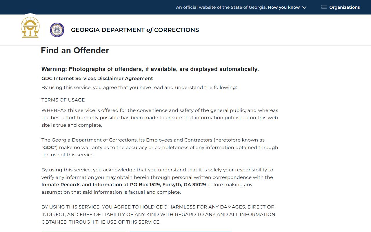 Morgan County arrest records and court charges GDC offender query disclaimer