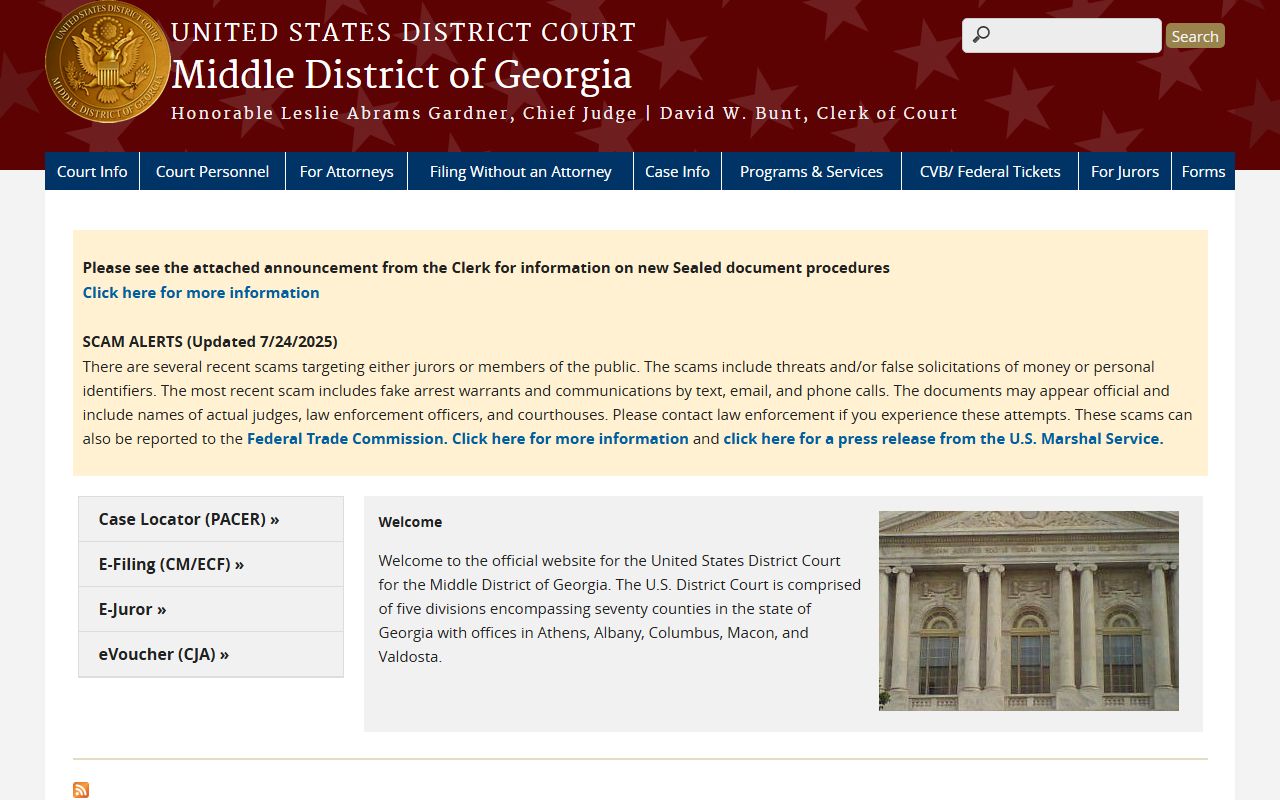 Morgan County court dockets Middle District of Georgia homepage