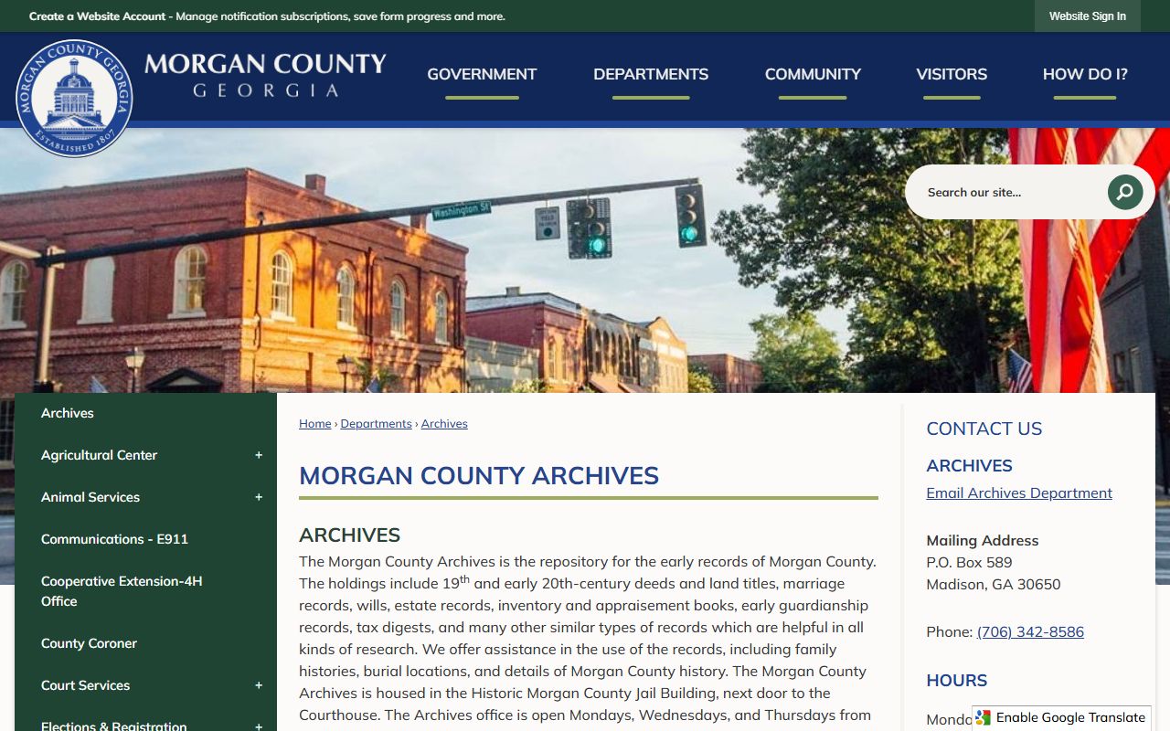 Morgan County court records archives page