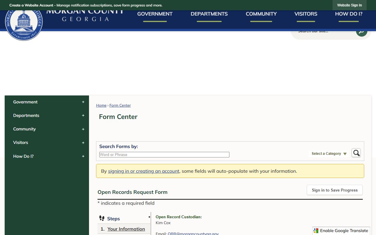Morgan County Court records open records request form