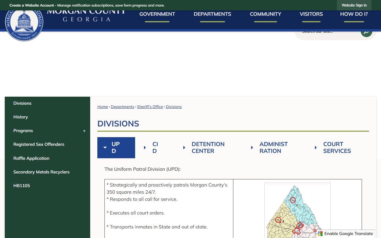 Morgan County inmate search sheriff divisions detention center